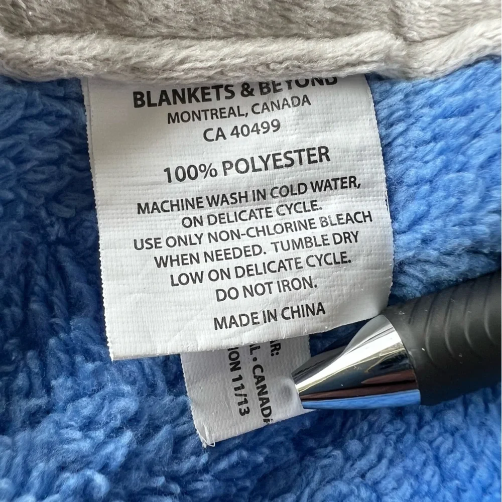 Blankets & Beyond Elephants Plush Double-Sided Baby Blanket Green Blue 27x31 HTF